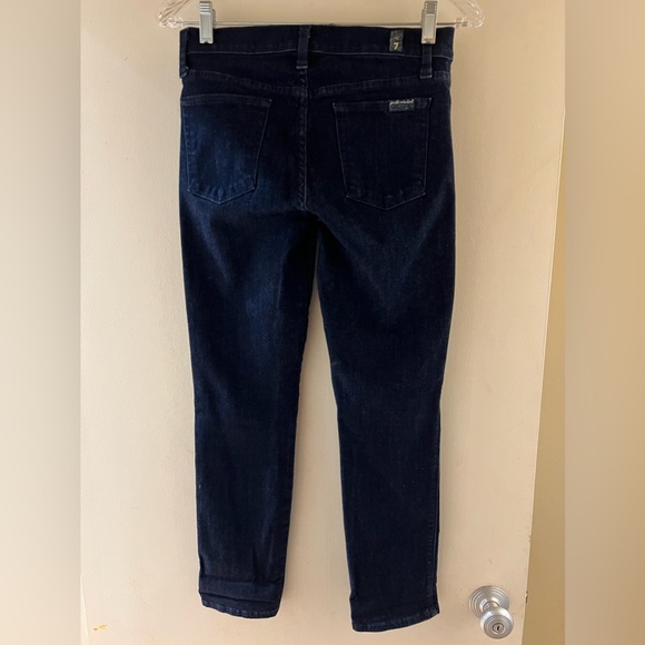 Seven for All Mankind dark wash slim straight ankle jeans - Picture 4 of 6